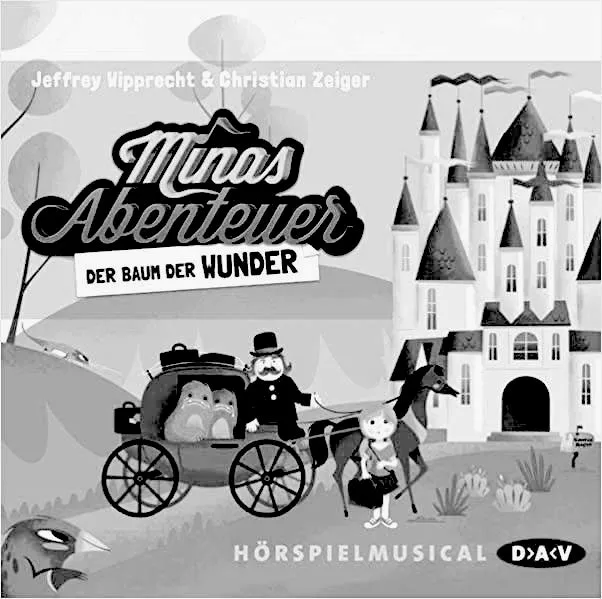 Cover des Hörspielmusicals „Minas Abenteuer – Der Baum der Wunder“